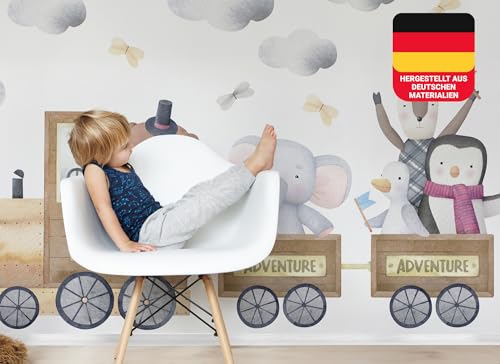 Osomhome Wandtattoo Kinderzimmer Mädchen & Junge: Tierzug (220x140cm) | Kinderzimmer & Babyzimmer Deko | Wandsticker & Wanddeko Kinderzimmer | Wandaufkleber Kinderzimmer Wall Stickers os7785 von Osomhome