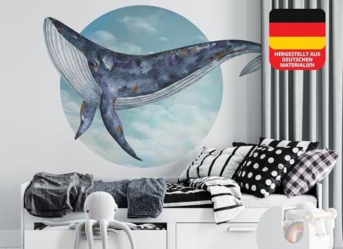 Osomhome Wandtattoo Kinderzimmer Mädchen & Junge: Wal, Meer (160x100cm) | Kinderzimmer & Babyzimmer Deko | Wandsticker & Wanddeko Kinderzimmer | Wandaufkleber Kinderzimmer Wall Stickers os9422 von Osomhome