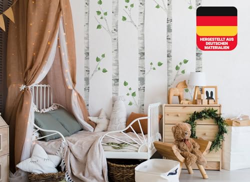 Wandaufkleber für Kinder, Birken, Bäume, Blätter, Wald, Kinderbilder Junge Kinderzimmer Mädchen Aufkleber Osomhome von Osomhome