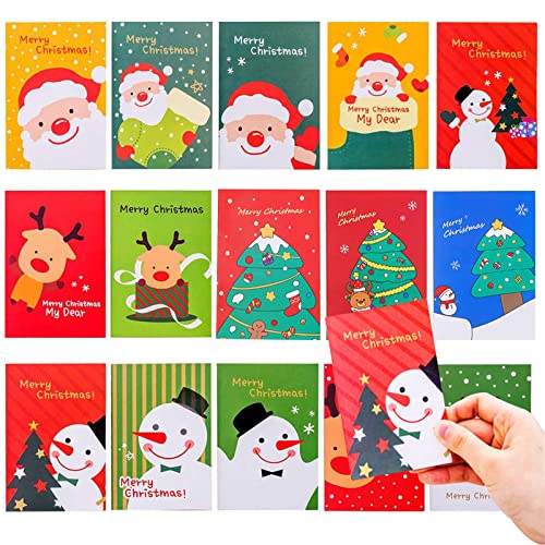 Notizbuch Weihnachten,OSUTER 20 Stücke Mini Notizblöcke Klein Cartoon Muster Tagebuch Notizblock für Kinder Weihnachtsgeschenke Partyüberraschung von Osuter