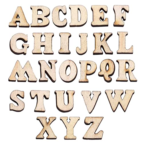 Osuter 300 Stücke Holz Buchstaben Natur Holz Alphabet A-Z Buchstaben Mixed Holzbuchstaben für Kunst Sammelbuch Handwerk DIY Dekoration von Osuter