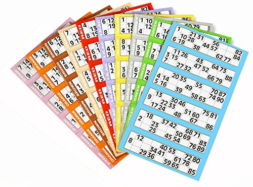 600 Tickets de bingo - 100 pages/bandes de 6 - Couleur peut varier von Other