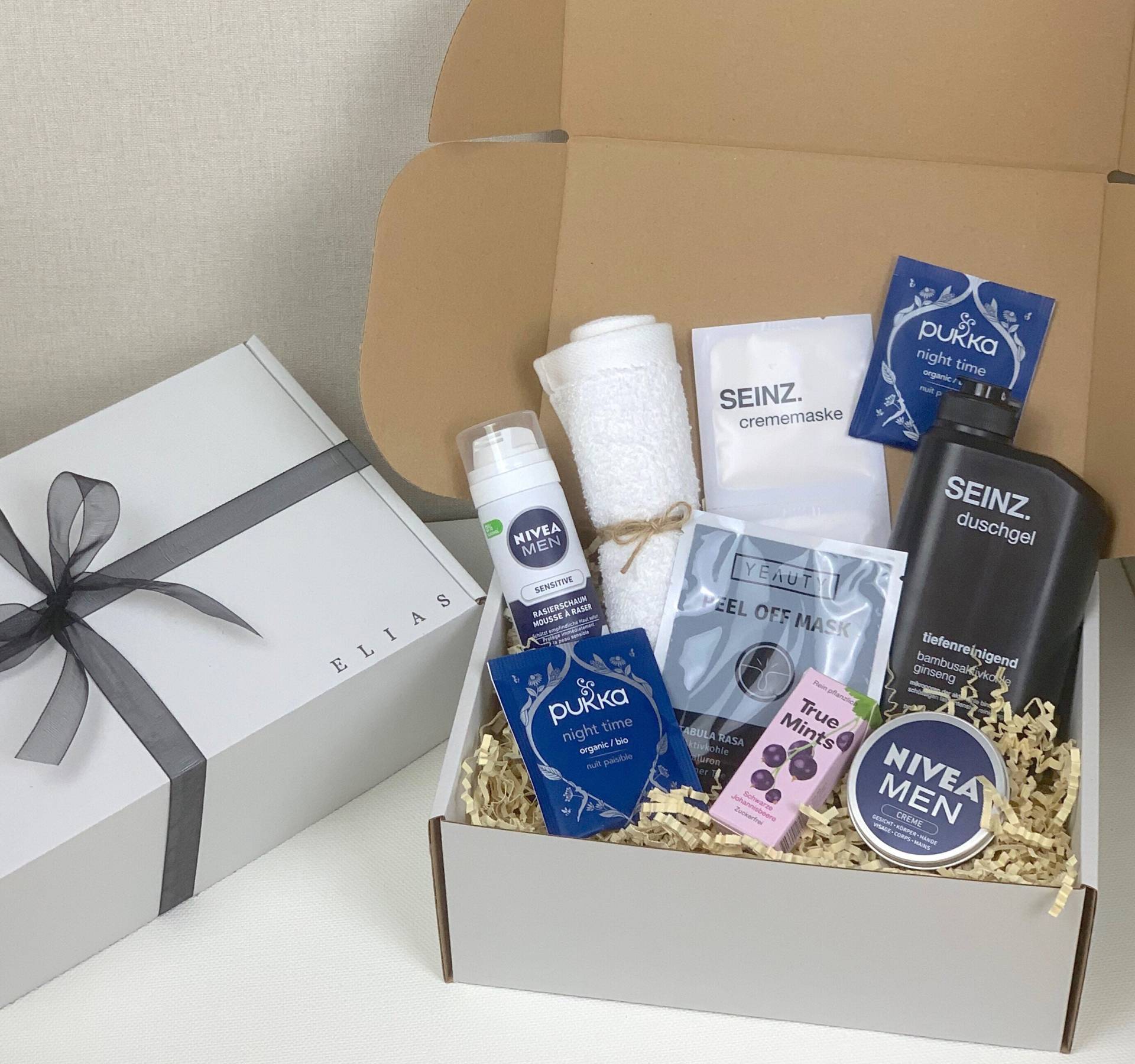 Personalisierte Geschenkbox Für Männerbox in 2 Varianten Geschenk Vatertag Geburtstag Wellness Hochzeit Männergeschenk #110 von OtherYouShop