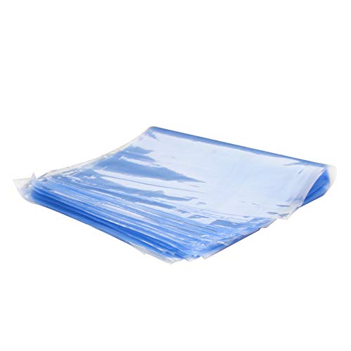 Othmro Schrumpfbeutel, PVC-Schrumpfbeutel, 16 x 30 cm, Schrumpffolie, industrielle Verpackung, Versiegelungsbeutel, Hellblau, 100 Stück von Othmro