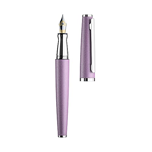 Otto Hutt Füllfederhalter D06 Aluminium Lavender-Violet-Platin 14cm, Strichstärke F, 028-11369, Mehrfarbig von Otto Hutt