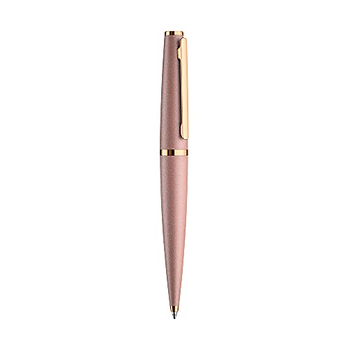 Otto Hutt Kugelschreiber D06 Aluminium Seashell-Pink-Rosegold 13,8cm, Minengröße M, Schriftfarbe Blau, 001-11354, Mehrfarbig von Otto Hutt
