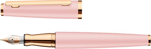 Otto Hutt design 06 Füllfederhalter 018-18426 – Füller mit hochwertiger Roségold Beschichtung und glänzender Oberfläche in der Farbe pink – Federstärke M in 18 Karat gold von Otto Hutt