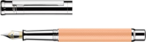 Otto Hutt design04 Füllfederhalter mit matt apricot plattiertem Schaft und Karo-Guillochierung, Federstärke: Breit aus Stahl, Länge: 13,2 cm und einem Gewicht von 38,7 Gramm, 954333 von Otto Hutt