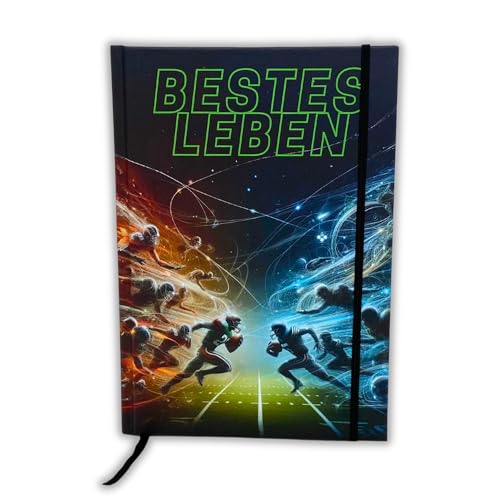 Ottybara Mindbook Bestes Leben - Premium Notizbuch A5 blanko | kratzfestes Hardcover, Gummiband, Lesezeichen | Ideal als Journal Buch, Tagebuch, Notizheft | regional & nachhaltig produziert von Ottybara