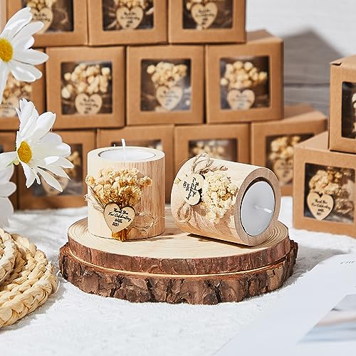 Rustikale Kerzenhalter für Hochzeiten, Brautparty, Gastgeschenke, Kerzen, Hochzeit, Party, Hochzeit, Holzkerze, Geschenke, Hochzeits-Souvenirs für Gäste, romantische Geschenke, Hochzeitsdekorationen, von Otuuz