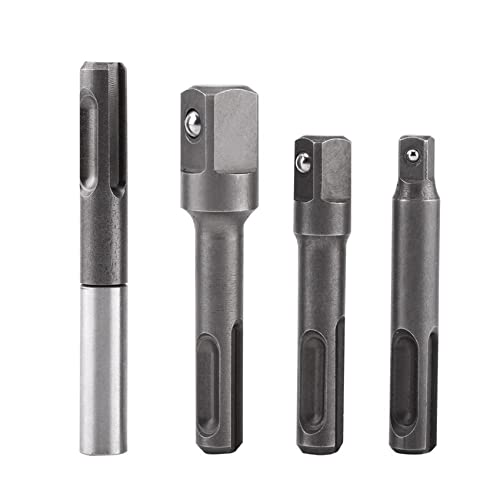 Oubit SDS Bohrer Set, Bithalter SDS Plus-Schaft An 1/4 Sechskantbuchsenadapter Und 1/4" 3/8 "1/2" Vierkantbohrer-verlängerungsanschluss Für Schrauben, Muttern von Oubit