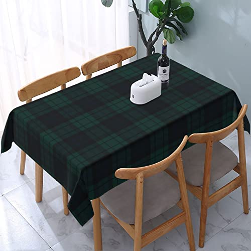 Black Watch Tartan Tischdecke Sommer quadratisch dekorative Lange Tischdecke 54 x 72 Zoll knitterfrei für Party, Picknick, Tisch, Restaurant, Innen- und Außenbereich von Oudrspo