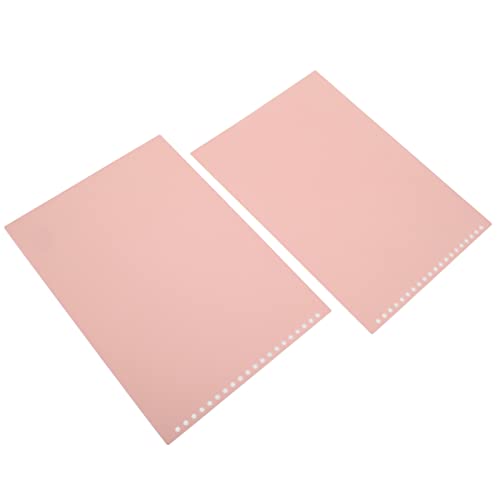Ouitble Papierschutzblätter, A4, 20 Löcher, bunte, mattierte Papierhüllen, wasserfest, rosa Einband, 20 Stück von Ouitble