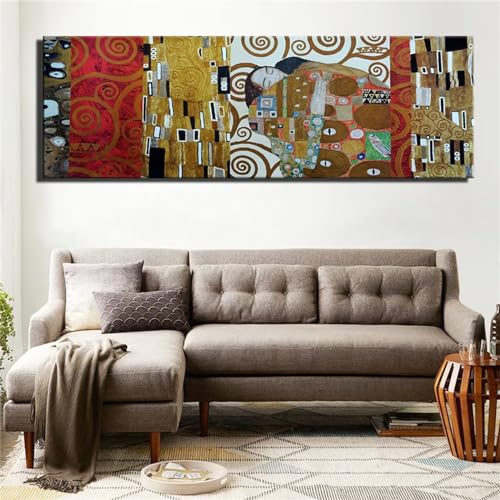 Oujkeef Diamond Painting Erwachsene Groß XXL 30x90cm Full Diamant Painting Bilder Klimts Umarmung Diamond Art DIY 5D Diamant Malen Kinder Kreuzstich Stickerei Kunst Set Home Wall Décor -457 von Oujkeef