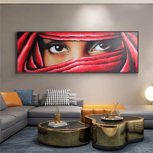 Oujkeef Diamond Painting Erwachsene Groß XXL 40x120cm Full Diamant Painting Bilder Indische Frau Diamond Art DIY 5D Diamant Malen Kinder Kreuzstich Stickerei Kunst Set Home Wall Décor -605 von Oujkeef