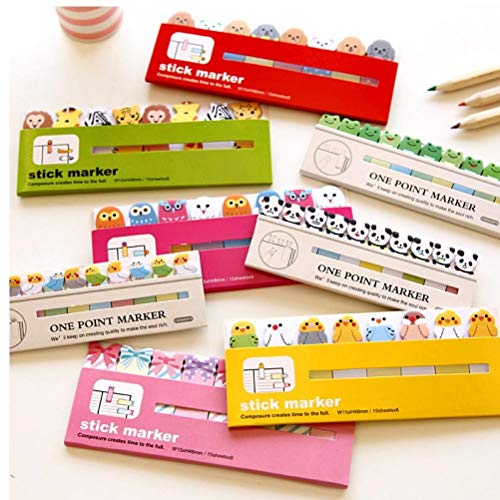 Oulensy 4Pcs Zufall Scrapbooking Scrapbook Aufkleber Haftnotizen Schule Bürobedarf Schreibwaren Seite Flags für Kinder von Oulensy