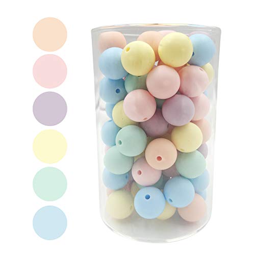 Silikon Perlen DIY Slicone Lose Candy Perlen 12mm 50pc Perlen Für Die Herstellung Von Armband Halskette von Oulitigy