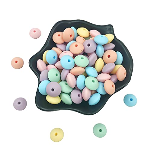 Silikon Untertasse Süßigkeiten Perlen 12mm 50pc Lose Perlen für die Schmuckherstellung von Oulitigy