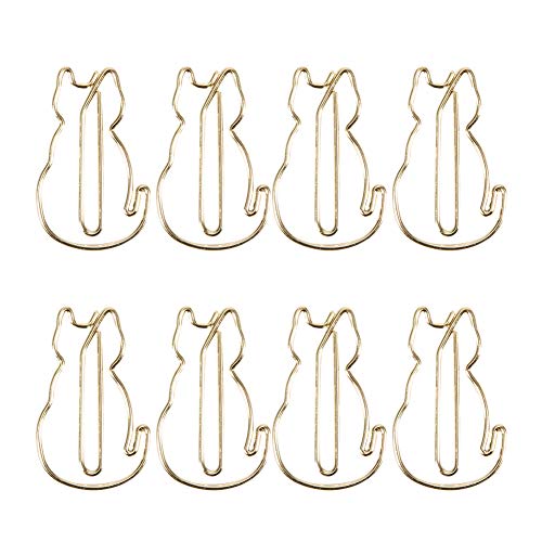 Cat Paperclip Einzigartige Cat-förmige Büroklammer Metall Cartoon Cat-förmige Büroklammer Lesezeichen Student Office von Oumefar