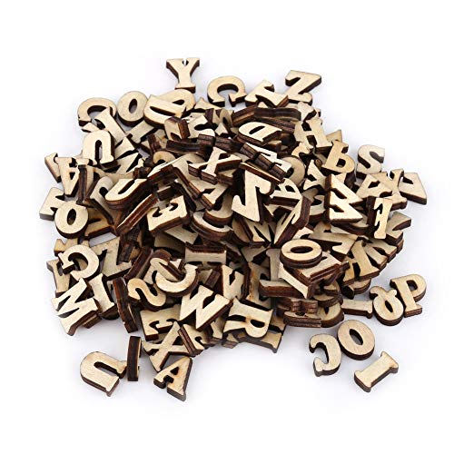 Gemischte Holzbuchstaben Holznummern Holzalphabet Kinder lernen Kleinkind Wanddekoration von Oumefar