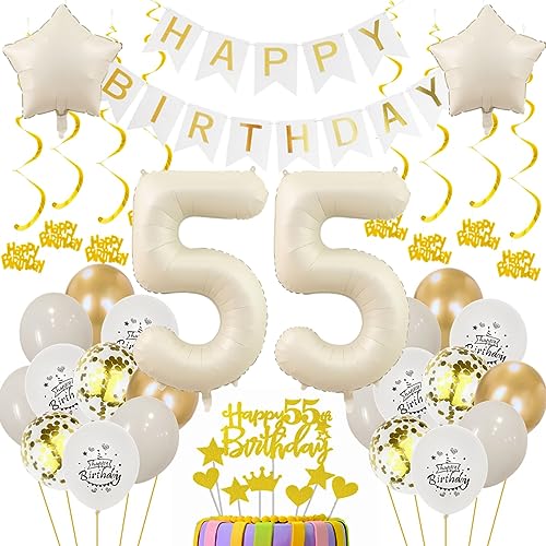 55 Geburtstag Deko Frauen 55. Geburtstagsdeko Beige Gold Ballon 55 Geburtstag Deko Männer Beige 55 Luftballon Geburtstagsdeko Frauen Mann 55 Jahr Geburtstagdeko Beige Luftballon 55. Geburtstag von Oumezon