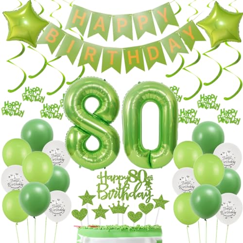 80 Geburtstag Deko Grün 80 Geburtstag Deko Mann Grün 80. Tortendeko Deko 80. Geburtstag Mann Grün 80 Geburtstag Luftballon Grün 80. Geburtstag Dekorationen 80 Mann Ballons 80 Geburtstag Grün von Oumezon