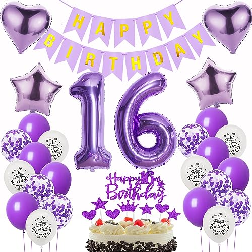 Deko 16. Geburtstag mädchen Lila ,Geburtstagsdeko 16 jahre mädchen lila Luftballons 16 Geburtstag dekoration lila,Folienballon 16. Geburtstag deko mädchen ,lila Tortendeko 16 Geburtstag Mädchen Deko 16. Geburtstag mädchen Lila ,Geburtstagsdeko 16 jahre mädchen lila Luftballons 16 Geburtstag dekoration lila,Folienballon 16. Geburtstag deko mädchen ,lila Tortendeko 16 Geburtstag Mädchen von Oumezon