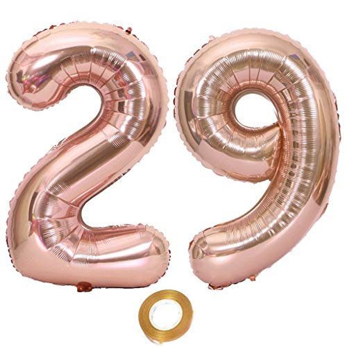 Luftballons Zahl 29 rosegold Nummer 29 Luftballon 29 Rosegold Folienballon 29. Geburtstag deko frauen, 32 Zoll Große Ballon Zahl 29 Riese Heliumfolie 29 jahre Geburtstag deko frau Mädchen Luftballons Zahl 29 rosegold Nummer 29 Luftballon 29 Rosegold Folienballon 29. Geburtstag deko frauen, 32 Zoll Große Ballon Zahl 29 Riese Heliumfolie 29 jahre Geburtstag deko frau Mädchen von Oumezon