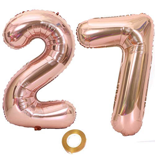 Luftballons Zahl 27 rosegold Nummer 27 Luftballon 27 Rosegold Folienballon 27. Geburtstag deko frauen, 32 Zoll Große Ballon Zahl 27 Riese Heliumfolie 27 jahre Geburtstag deko frau Mädchen Luftballons Zahl 27 rosegold Nummer 27 Luftballon 27 Rosegold Folienballon 27. Geburtstag deko frauen, 32 Zoll Große Ballon Zahl 27 Riese Heliumfolie 27 jahre Geburtstag deko frau Mädchen von Oumezon