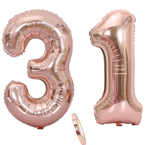 Luftballons Zahl 31 rosegold Nummer 31 Luftballon 31 Rosegold Folienballon 31. Geburtstag deko frauen, 32 Zoll Große Ballon Zahl 31 Riese Heliumfolie 31 jahre Geburtstag deko frau damen Luftballons Zahl 31 rosegold Nummer 31 Luftballon 31 Rosegold Folienballon 31. Geburtstag deko frauen, 32 Zoll Große Ballon Zahl 31 Riese Heliumfolie 31 jahre Geburtstag deko frau damen von Oumezon