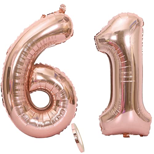 Luftballons Zahl 61 rosegold Nummer 61 Luftballon 61 Rosegold Folienballon 61. Geburtstag deko frauen, 32 Zoll Große Ballon Zahl 61 Riese Heliumfolie 61 jahre Geburtstag deko frau damen Luftballons Zahl 61 rosegold Nummer 61 Luftballon 61 Rosegold Folienballon 61. Geburtstag deko frauen, 32 Zoll Große Ballon Zahl 61 Riese Heliumfolie 61 jahre Geburtstag deko frau damen von Oumezon