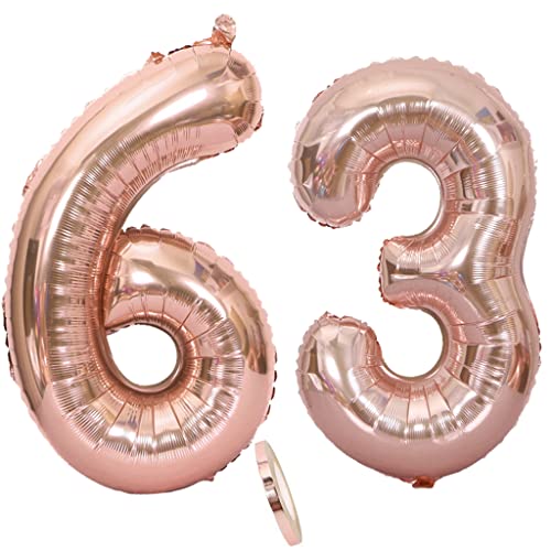 Luftballons Zahl 63 rosegold Nummer 63 Luftballon 63 Rosegold Folienballon 63. Geburtstag deko frauen, 32 Zoll Große Ballon Zahl 63 Riese Heliumfolie 63 jahre Geburtstag deko frau damen Luftballons Zahl 63 rosegold Nummer 63 Luftballon 63 Rosegold Folienballon 63. Geburtstag deko frauen, 32 Zoll Große Ballon Zahl 63 Riese Heliumfolie 63 jahre Geburtstag deko frau damen von Oumezon