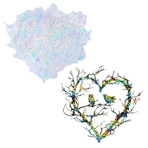 Ousidiman Herzförmige Vogelnest, Wanddekoration, Holografie, Regenbogen-Lichter, Silikonform für Epoxidharz, Kunstschmuck, Werkzeug von Ousidiman