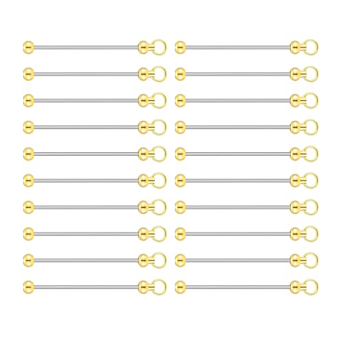 Ousidiman Tragbare, robuste Metalllegierung, lange Stäbe, Charm-Anhänger, Zubehör für Ohrringe und Halskette, Schmuckherstellung, mit Ösennadeln, 20 Stück von Ousidiman