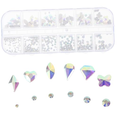 Outanaya 1 Box Flatback Nail Charms Nail Art Decor Strasssteine ​​diy Dekorative Diamanten von Outanaya