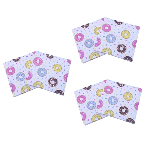 Outanaya 120 Stück Farbige Servietten Donut Dekor Farbige Servietten Farbiges Seidenpapier Bunte Dessertservietten Farbiges Seidenpapier Weihnachtsservietten Partyservietten von Outanaya