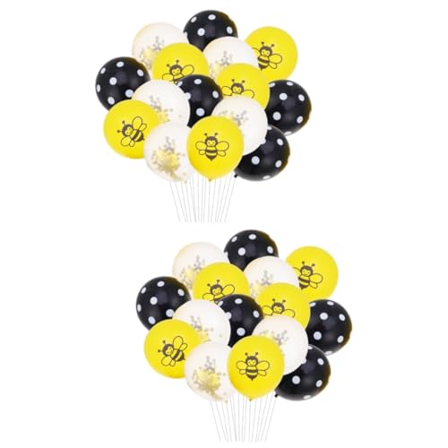 Outanaya 30 Stück 12 Latexballons Bienenballon Bienenanzug für Kinder Bienenanzüge wand polsterung living room decoration balloons Zubehör für Partydekoration Bausatz für Partyballons von Outanaya