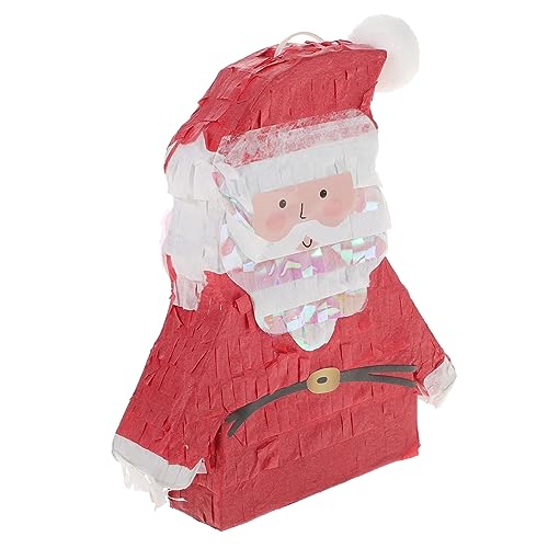 Outanaya Weihnachtspinata Urlaub Piñata Weihnachtskugel Fallen Girlande Großes Weihnachten Weihnachts-kit Mini-dekor Mini-pinata Weihnachten Piniata Für Die Weihnachtsfeier Baum Rot Papier von Outanaya