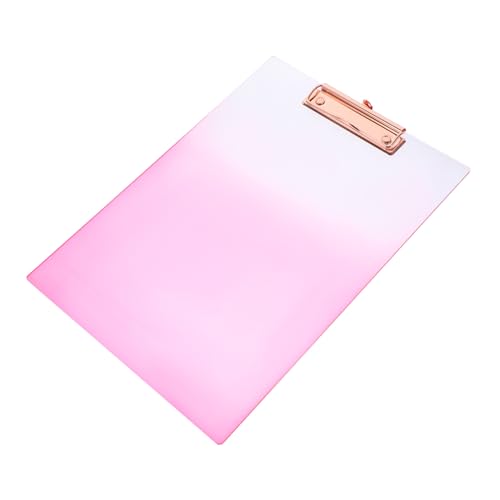 Outanaya praktischer Aktenclip write board schreibunterlage schule Zwischenablage schreiben Zwischenablage fürs Büro stabile Schreibtafel Klemmbrett im A4-Letter-Format Legierung Rosa von Outanaya