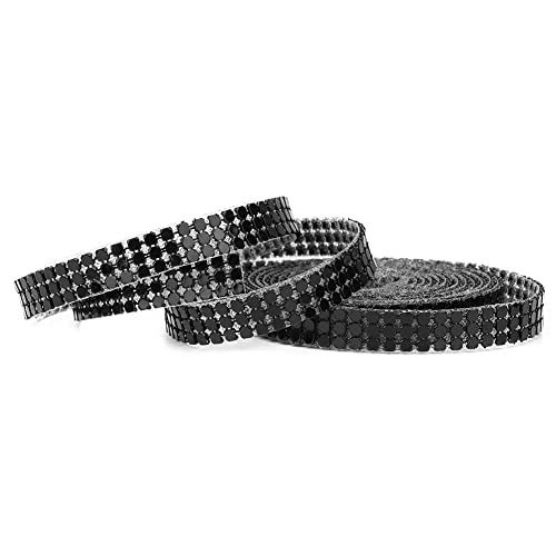 Outbit Hotfix Aluminium -Maschen - -Band, 3 Reihen Funkelnde Edelsteinband für Kleidung, Kleid, Gürtel und Accessoires, 1,5 M Länge, Perfekts für Modedekoration (1 cm breit 3 von Outbit