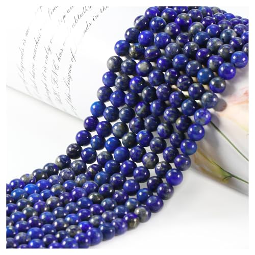 Naturstein Perlen Edelstein Perlen,45 stück 8mm Naturstein Lapis Lazuli Edelsteinperlen Polierte Runde Edelsteine Zum Auffädeln Edelsteine Steinperlen für Armbänder Ketten DIY Schmuck Basteln von Ouubuuy