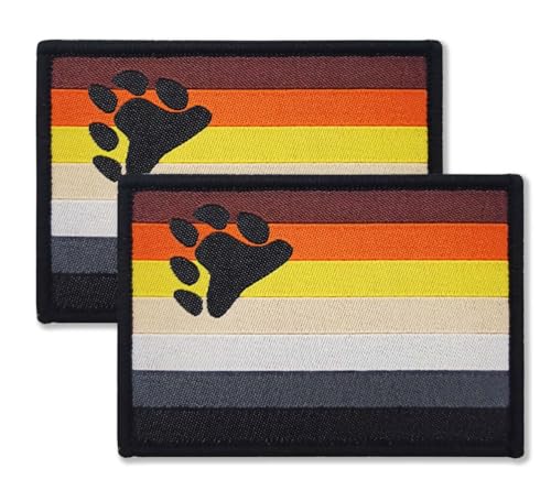 Overdecor Bear Pride Flag Patch Bear Brotherhood Tactical Military Patches - Hook and Loop Fastener, 2 Pack von Overdecor