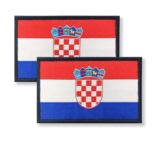 Overdecor Flaggen-Patch, taktischer Aufnäher, Klettverschluss, 2 Stück (Kroatien) von Overdecor