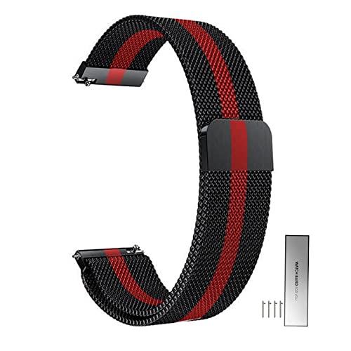 Overhil1s Edelstahl Mesh Uhrenarmband Für Herren Und Damen Metall Magnetverschluss Smartwatch Ersatz Armband 14mm 16mm 18mm 20mm 22mm 24mm Schnellverschluss Watch Strap Band von Overhil1s