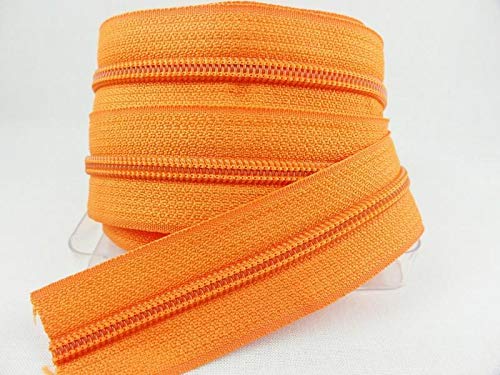Ovinaht- 5m Endlos Reißverschluss/Spirale 5mm orange von Ovinaht