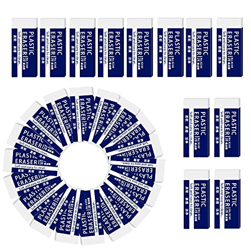 Radierer, Radiergummi, 30 Stücke Radiergummi Weiß, Radiergummi Kinder Schule Radiergummi Weich, Radiergummi Schule für den universellen Einsatz in Schulen, Skizzen, Gemälden, Büros von Ovtai