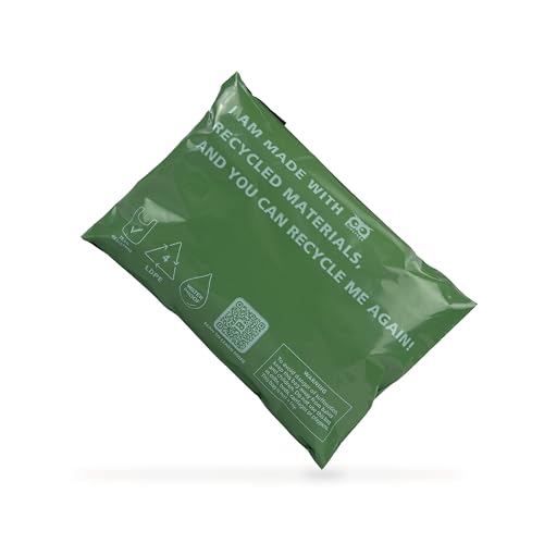 Owlpack Umweltfreundliche, recycelte Versandtaschen, 12,7 x 17,8 cm, Grün, 500 Stück von Owlpack