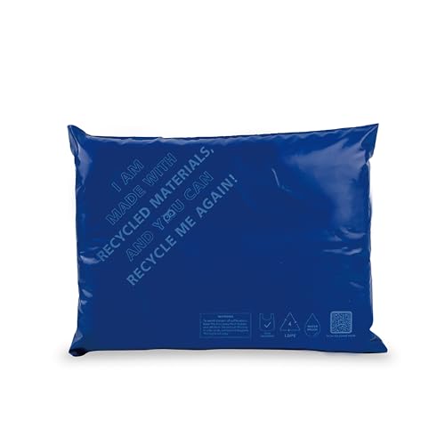Owlpack Umweltfreundliche, recycelte Versandtaschen, 25,4 x 33 cm, Blau, 1000 Stück von Owlpack