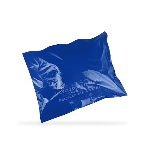 Owlpack Umweltfreundliche, recycelte Versandtaschen, 30,5 x 39,4 cm, Blau, 200 Stück von Owlpack