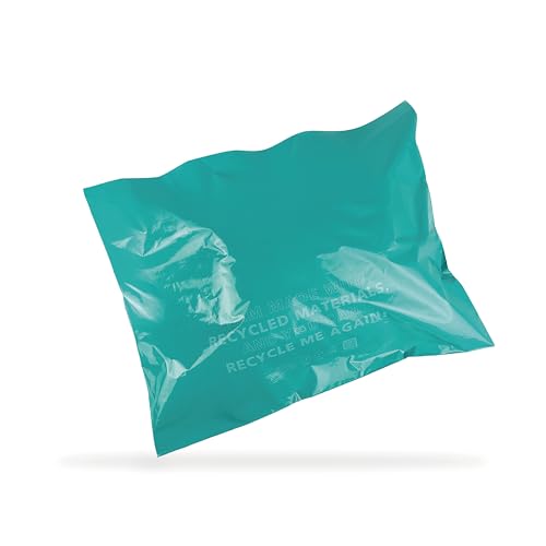 Owlpack Umweltfreundliche, recycelte Versandtaschen, 30,5 x 39,4 cm, Blaugrün, 500 Stück von Owlpack